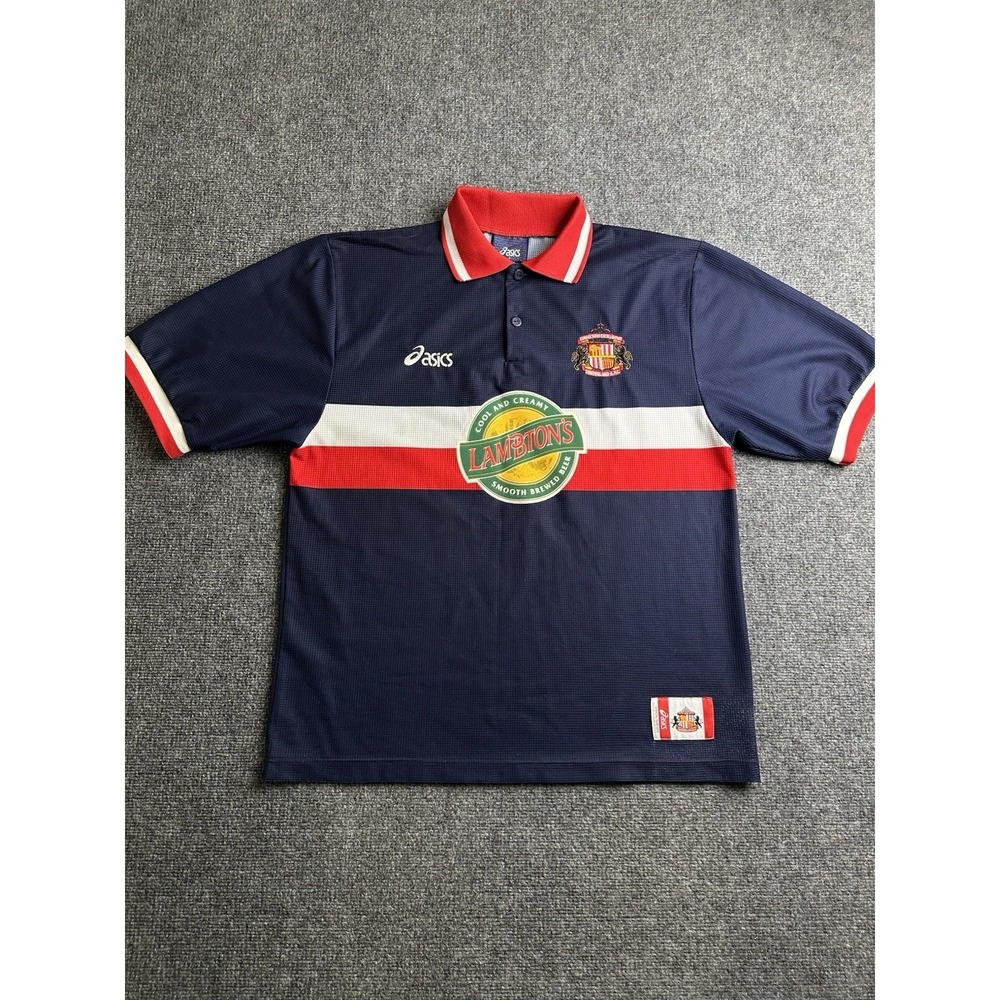 Mens Soccer Jersey Asics Sunderland AFC 1997-99 Away Made in UK, Size L